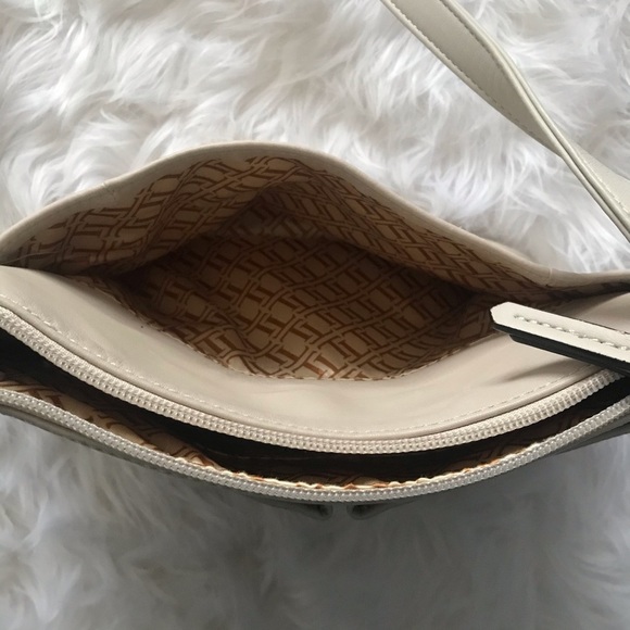 Tignanello Ivory Tassel Genuine Leather Crossbody - Picture 8 of 10